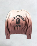BAPE Vintage Gradient Collegiate Cropped Crewneck