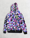 BAPE Hong Kong Exclusive Camo Reversible Zip Up Shark Hoodie