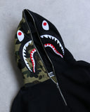 BAPE Quarter Zip Shark Hoodie