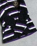 BAPE Vintage Crest Patch Striped L/S Rugby Shirt