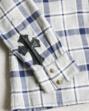 Chrome Hearts Cross Patch Flannel Button Up Shirt