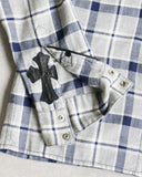 Chrome Hearts Cross Patch Flannel Button Up Shirt