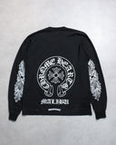 Chrome Hearts Malibu Exclusive Floral Horseshoe L/S Tee