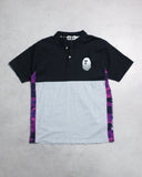 BAPE 2010 Panelled Ape Head S/S Polo Shirt