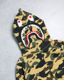 BAPE 1st Camo Zip Up Shark Hoodie