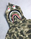 BAPE 2011 Desert Camo Zip Up Shark Hoodie