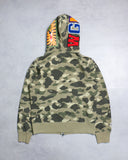BAPE 2011 Desert Camo Zip Up Shark Hoodie