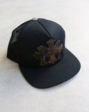 Chrome Hearts Triple Cross Camo Leather Trucker Cap