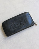 Chrome Hearts Leather Triple Cross Clutch Wallet