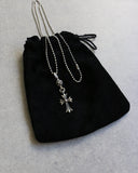 Chrome Hearts Tiny Ball Cross .925 Silver Pendant