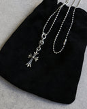 Chrome Hearts Tiny Ball Cross .925 Silver Pendant