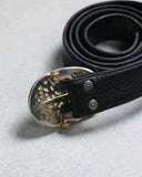 Chrome Hearts Oval .925 Bronze Belt Buckle / Leather Belt Strap