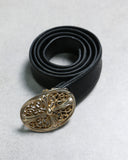 Chrome Hearts Oval .925 Bronze Belt Buckle / Leather Belt Strap