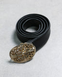 Chrome Hearts Oval .925 Bronze Belt Buckle / Leather Belt Strap