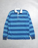 BAPE 2008 Ape Patch Stripe L/S Rugby Polo