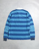 BAPE 2008 Ape Patch Stripe L/S Rugby Polo