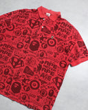 BAPE 2009 Graffiti Logos S/S Polo Shirt