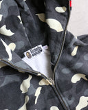 BAPE Glow In The Dark Shark Zip Up Hoodie
