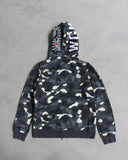 BAPE Glow In The Dark Shark Zip Up Hoodie