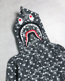 BAPE Polka Dot Camo Zip Up Shark Hoodie
