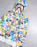 BAPE Multi Camo Shark Zip Up Hoodie
