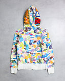 BAPE Multi Camo Shark Zip Up Hoodie