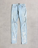 Amiri Bleach Stained Distressed Skinny Denim Jeans - The Archive AU