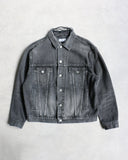 Balenciaga Red Back Logo Denim Jacket - The Archive AU