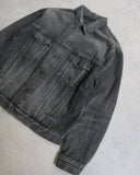 Balenciaga Sun Dyed Logo Denim Jacket - The Archive AU