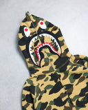 BAPE 1st Camo Zip Up Shark Hoodie - The Archive AU