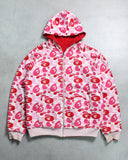 BAPE 2005 Baby Milo Reversible Pink Camo Zip Up Hoodie - The Archive AU