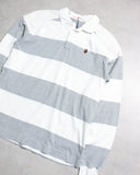 BAPE 2008 Padded Ape Patch Stripe L/S Rugby Polo - The Archive AU