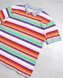 BAPE 2012 Rainbow Striped S/S Polo Shirt - The Archive AU
