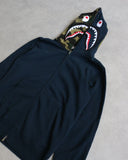 BAPE Camo Shark Zip Up Hoodie - The Archive AU