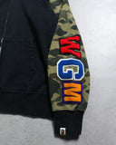 BAPE Camo WGM Shark Zip Up Hoodie - The Archive AU