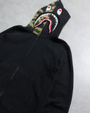 BAPE Camo WGM Shark Zip Up Hoodie - The Archive AU