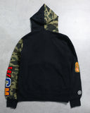 BAPE Camo WGM Shark Zip Up Hoodie - The Archive AU