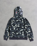 BAPE Glow In The Dark Shark Zip Up Hoodie - The Archive AU