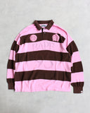 BAPE Jacquard Multilogo Stripe L/S Rugby Shirt - The Archive AU