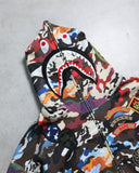 BAPE Patch Camo Shark Zip Up Hoodie - The Archive AU