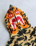 BAPE Yellow Camo Tiger Zip Up Hoodie - The Archive AU
