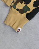 BAPE Yellow Camo Tiger Zip Up Hoodie - The Archive AU
