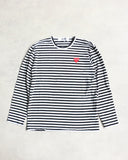 CDG Play Striped L/S Tee - The Archive AU