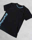 Chrome Hearts Blue Neck Logo Script Tee - The Archive AU