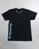 Chrome Hearts Blue Neck Logo Tee - The Archive AU