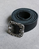 Chrome Hearts Floral Square Belt Buckle / Leather Belt Strap - The Archive AU