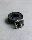 Chrome Hearts Floral Square Belt Buckle / Leather Belt Strap - The Archive AU