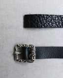Chrome Hearts Floral Square Belt Buckle / Leather Belt Strap - The Archive AU