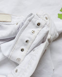 Chrome Hearts London Exclusive Levi's 501 Zebra / Green Leather Cross Patch Denim Jeans - The Archive AU