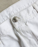 Chrome Hearts London Exclusive Levi's 501 Zebra / Green Leather Cross Patch Denim Jeans - The Archive AU